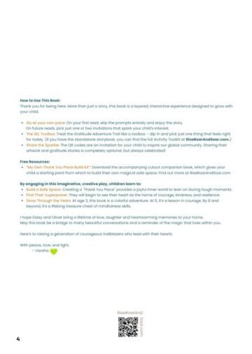 Text based instructions to the adult reading this book to their child, explaining how to best enjoy the book