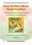 Page 1 of Daisy the Deer's Brave Thank You Place, featuring Daisy and her friends running through the meadow.