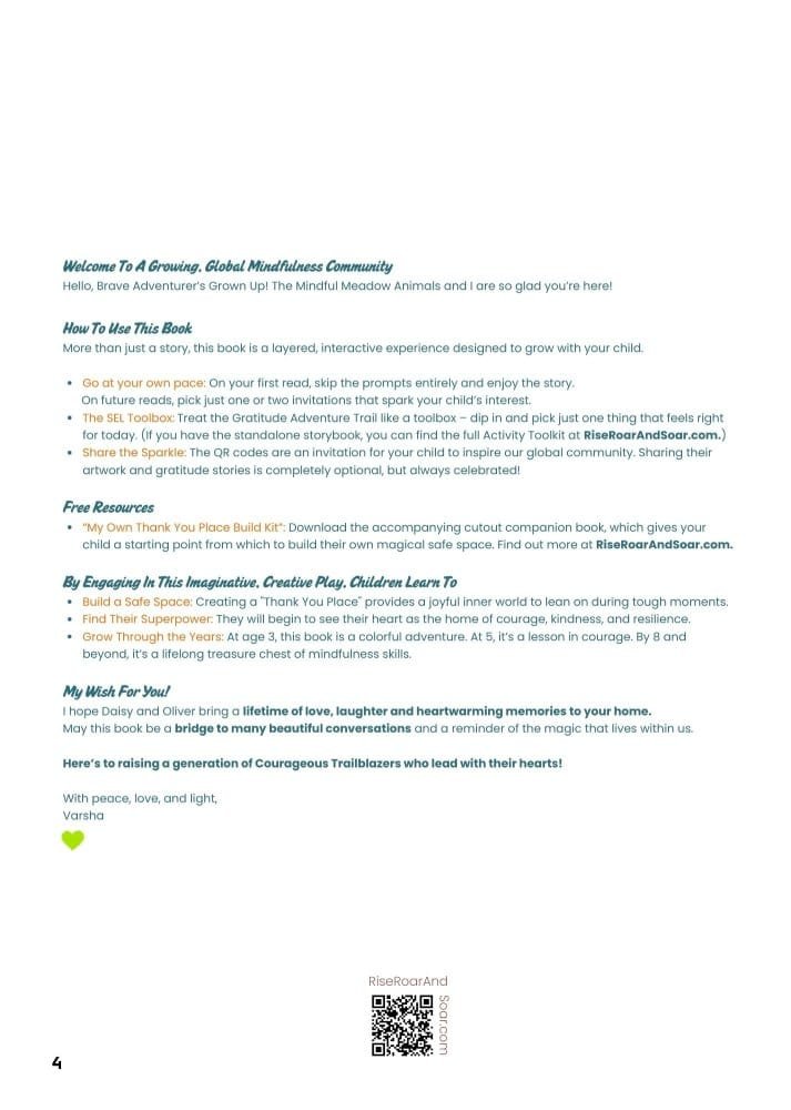 Text based instructions to the adult reading this book to their child, explaining how to best enjoy the book