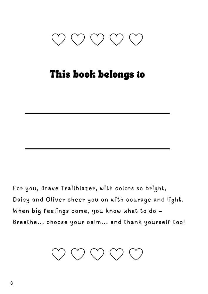 Page 6 of Daisy the Deer & Friends Around the World Coloring Book shows