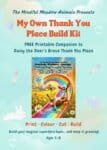 Cover page for the free printable companion build kit to Daisy the Deer's Brave Thank You Place.